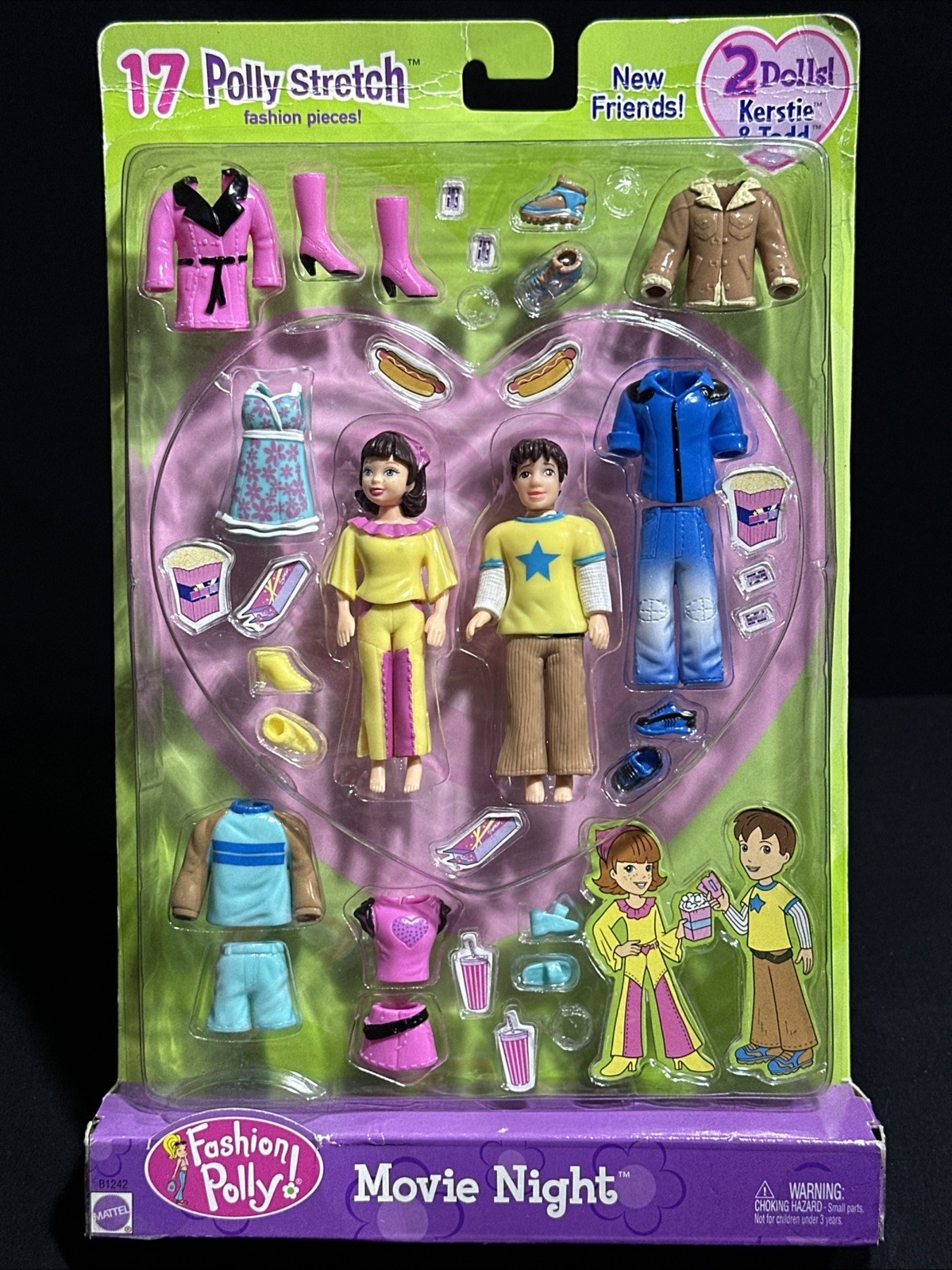Mattel Polly Pocket Fashion Polly Movie Night Vintage 2002