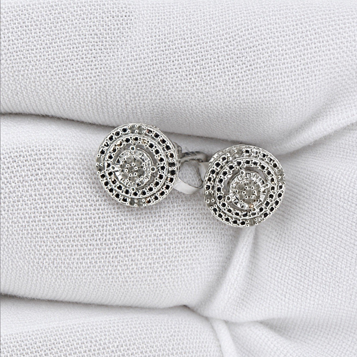 Natural Mined Diamond Halo Stud Earrings – New with Original Tag