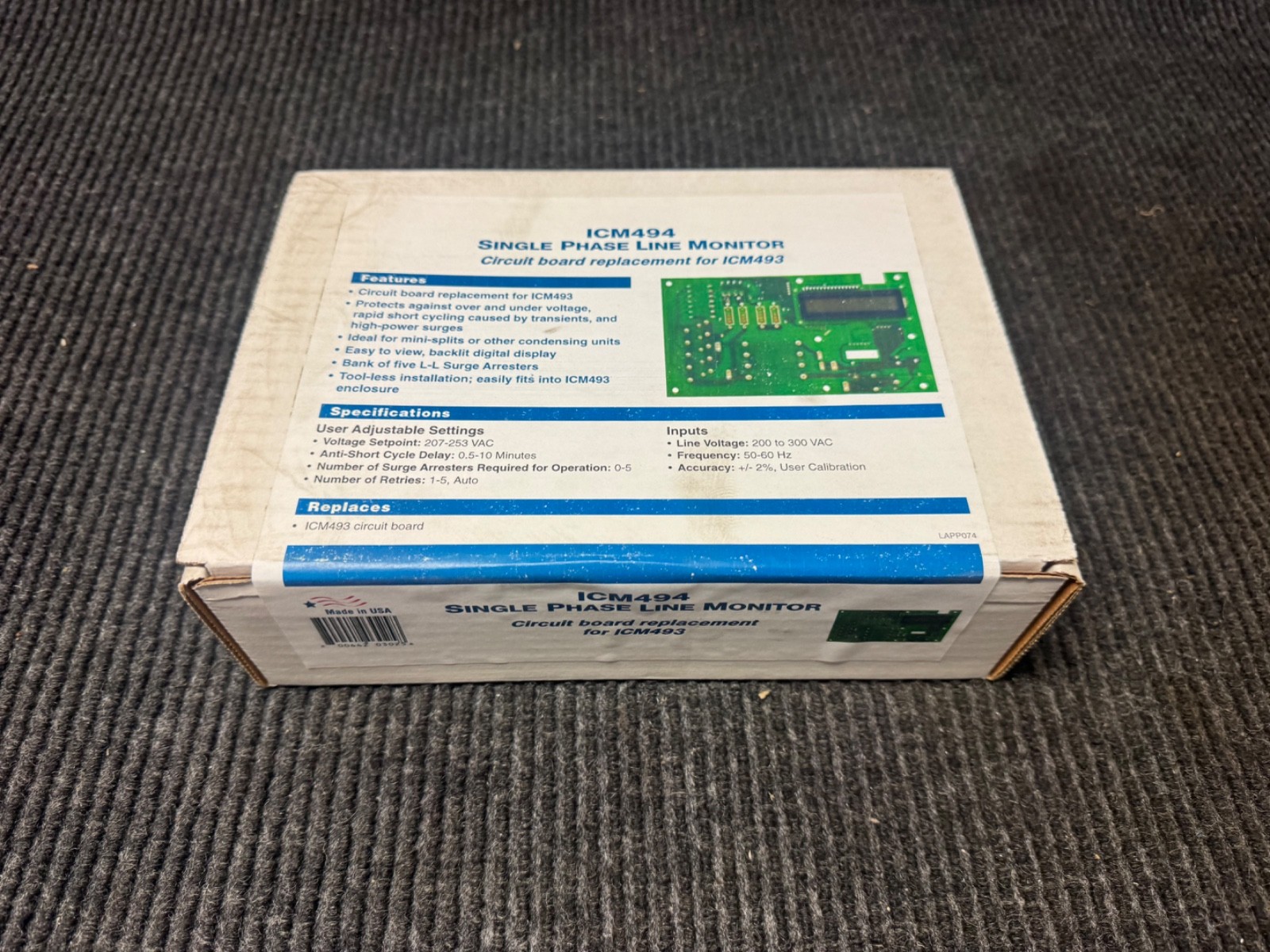 ICM Controls ICM494 Circuit Board Replacement For The ICM493 Brand New