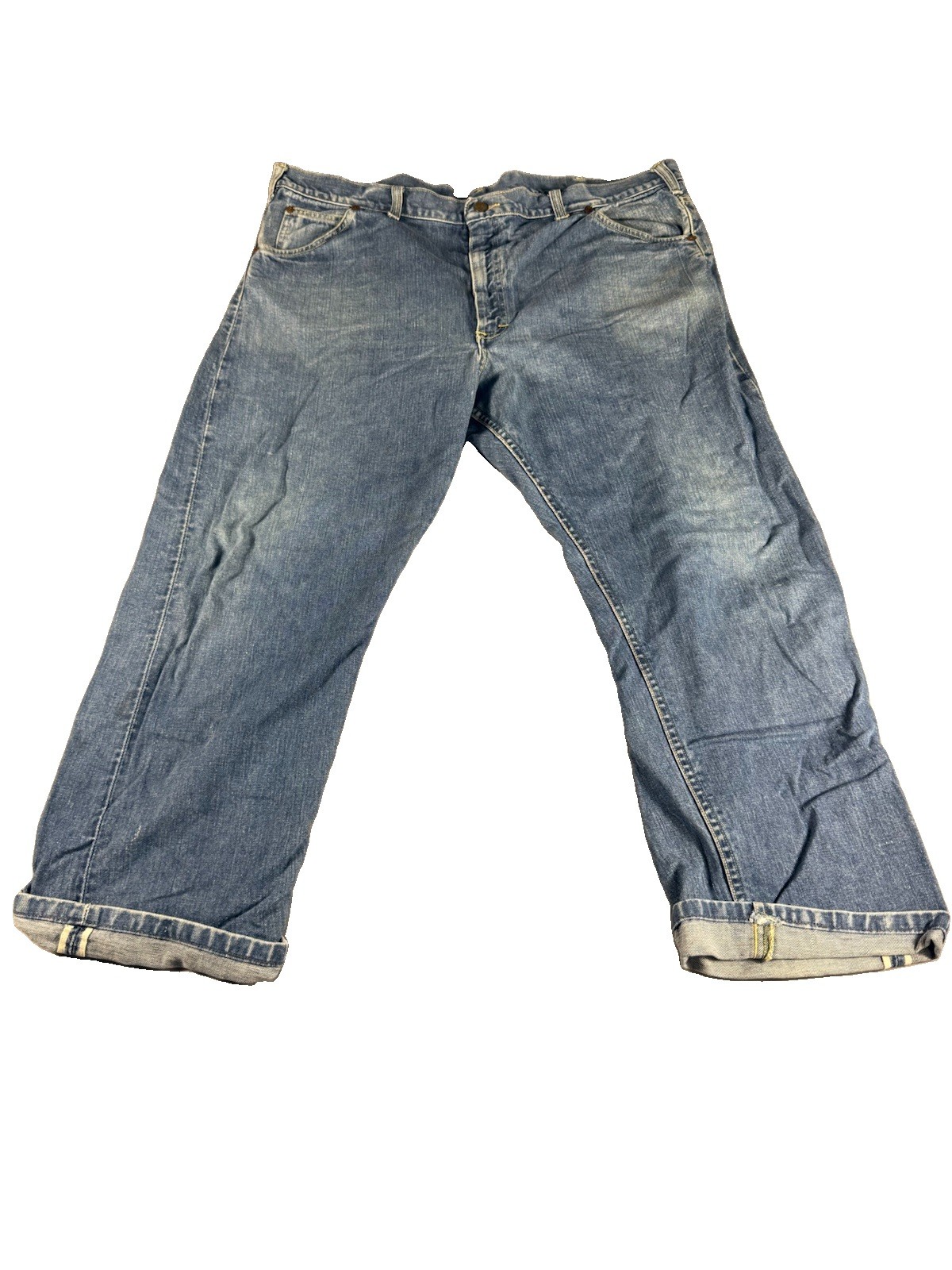 Vintage 50s 60s Lee Riders Sanforized Selvedge Denim Jeans Size 44x27