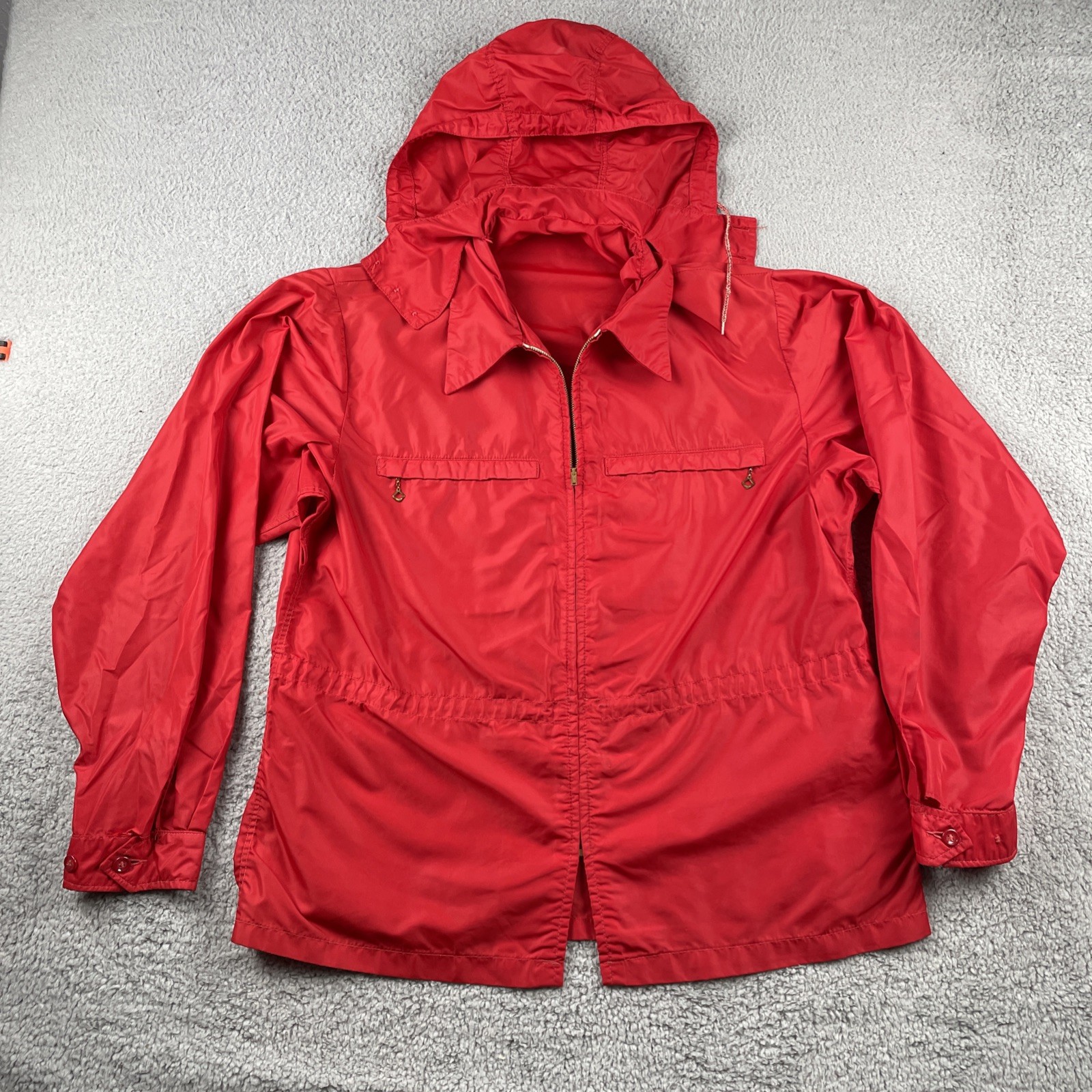 Vintage Profile Sportswear Lebanon New Hampshire Poncho Jacket Red Large