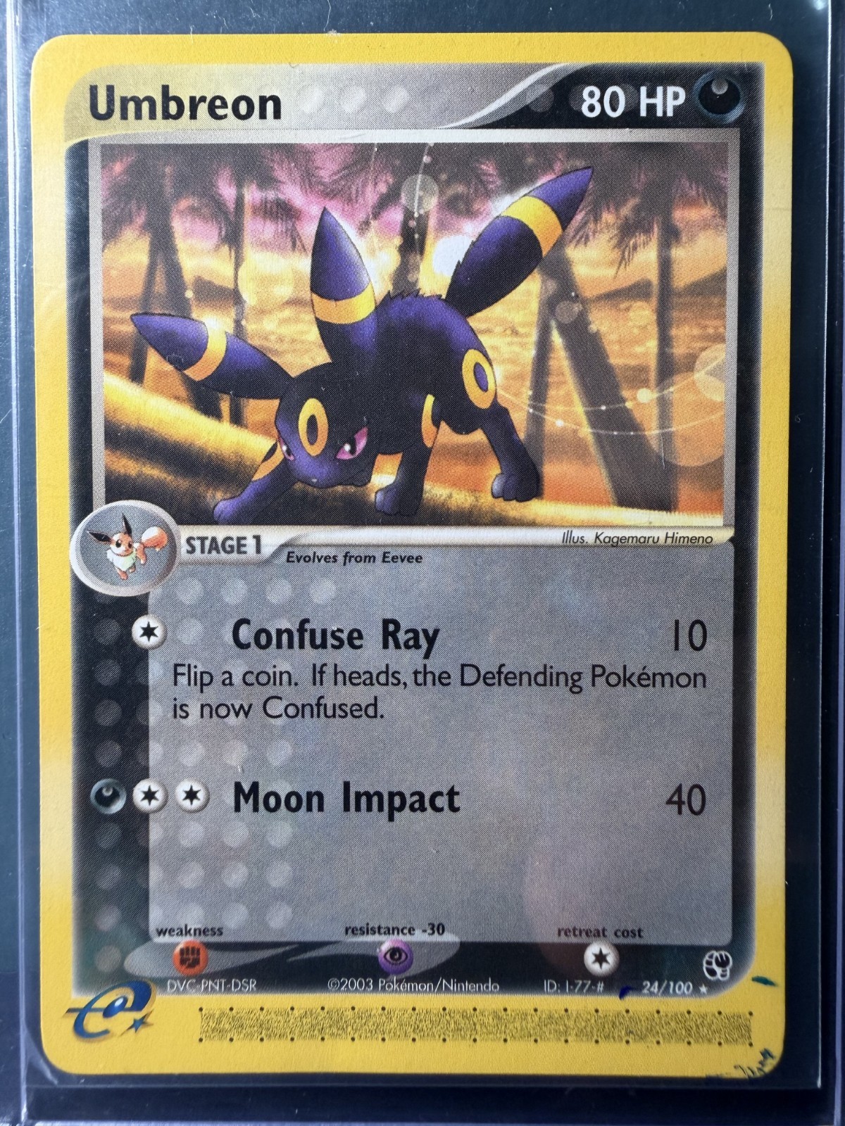 Umbreon 24/100 EX Sandstorm Pokemon Card 2003 E-Reader Rare Non Holo