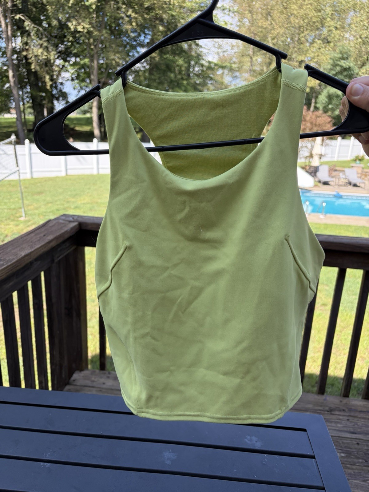 Lululemon Wunder Train Racerback Tank Top Yellow/Green size 8