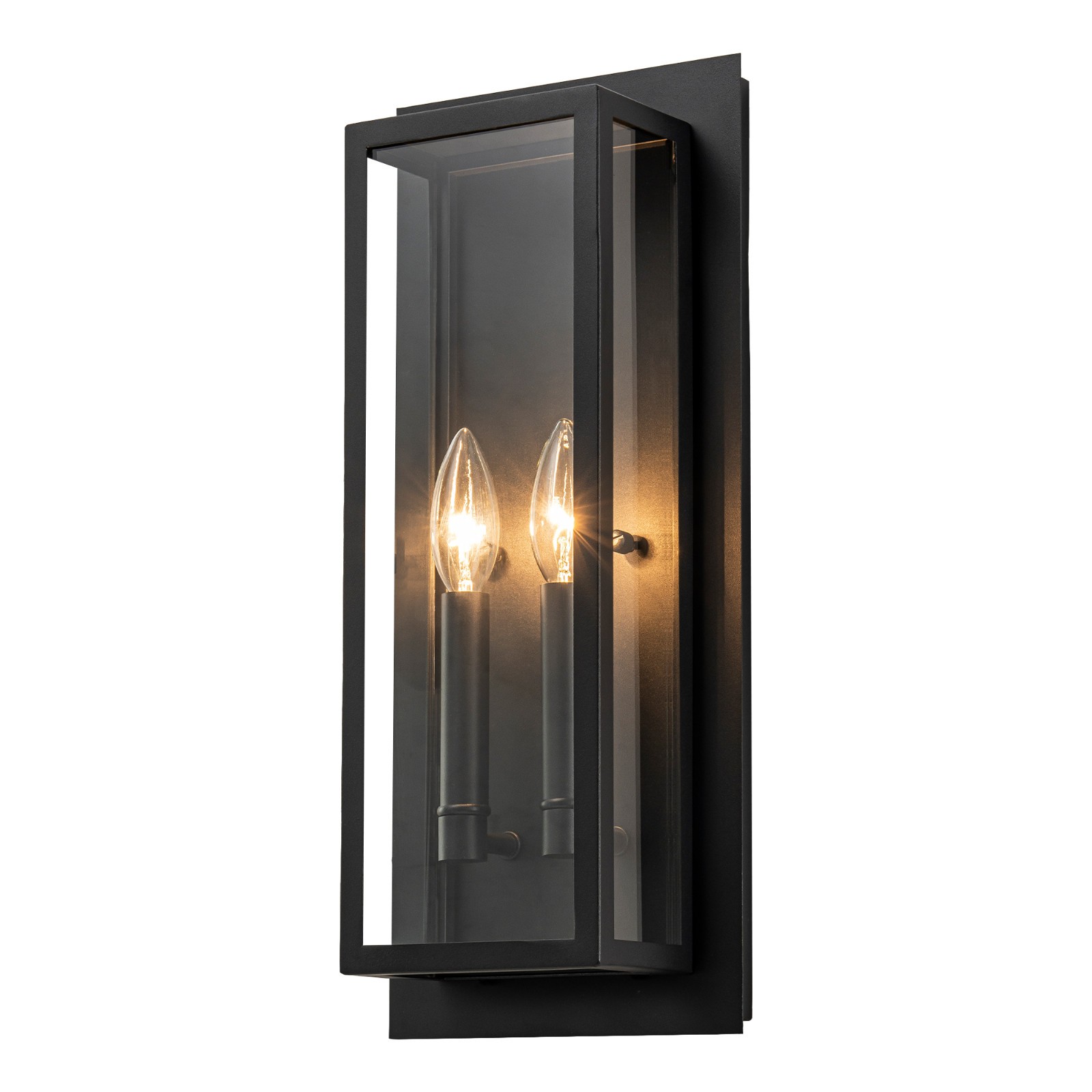 Large Modern Outdoor Wall Sconce 2-Light Candelabra Porch Patio Fixture for Yard