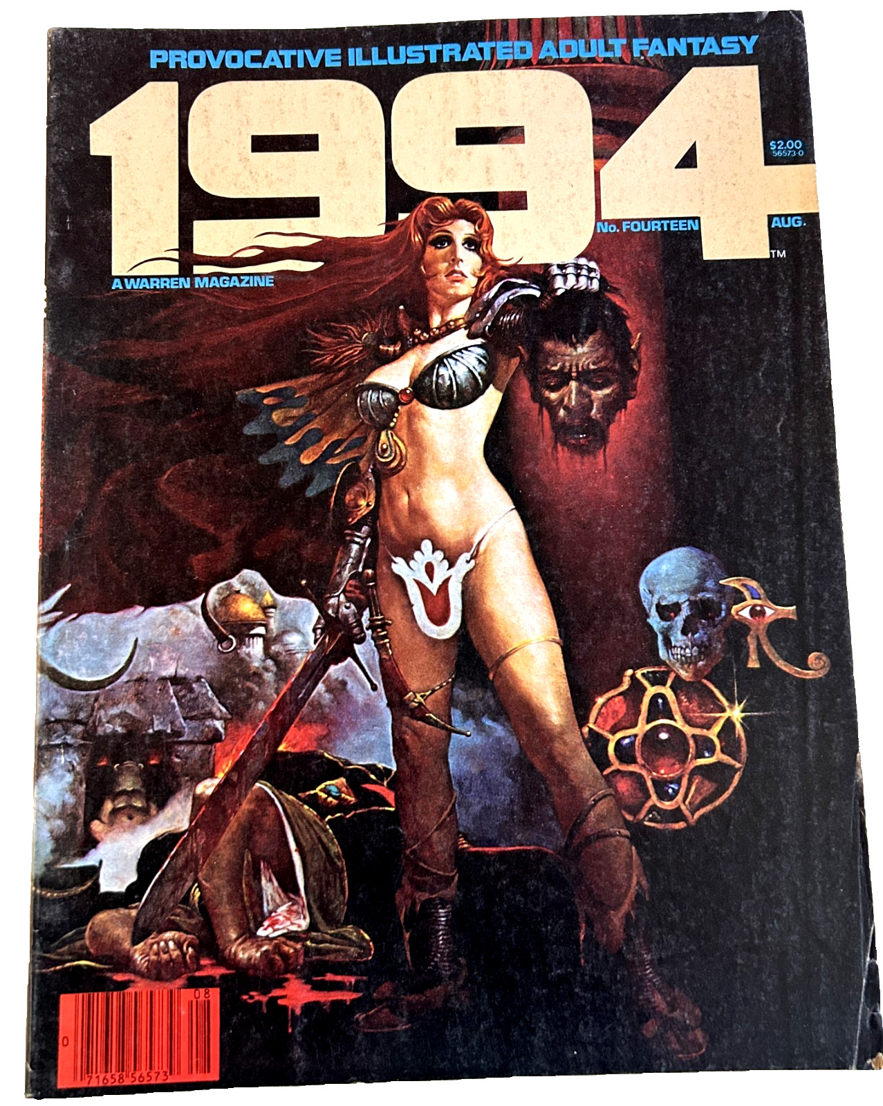 1994 #14 WARREN MAGAZINE - 1980 - HOT BABE HORROR COVER - WOMB WITH A VIEW
