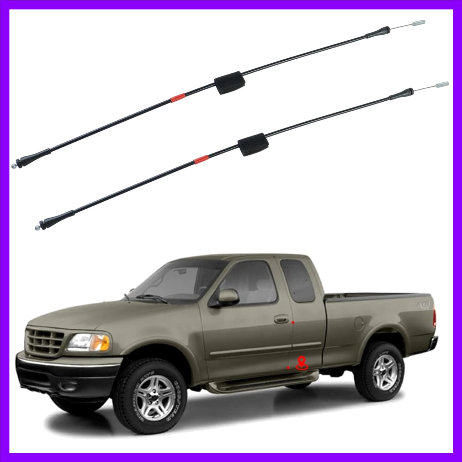 Rear Door Lower Latch Cables compatible for Ford