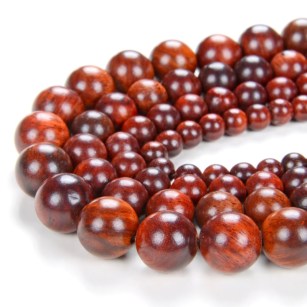 Natural Rosewood Mala Meditation Beads Round 6MM 8MM 10MM 12MM 16inch(5-W0)