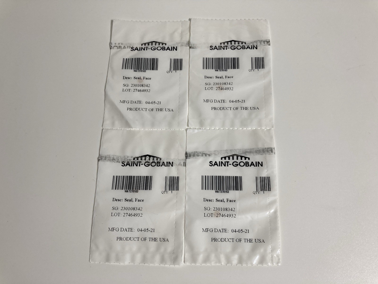 Saint-Gobain WAT270163 Face Seal Pack of 4