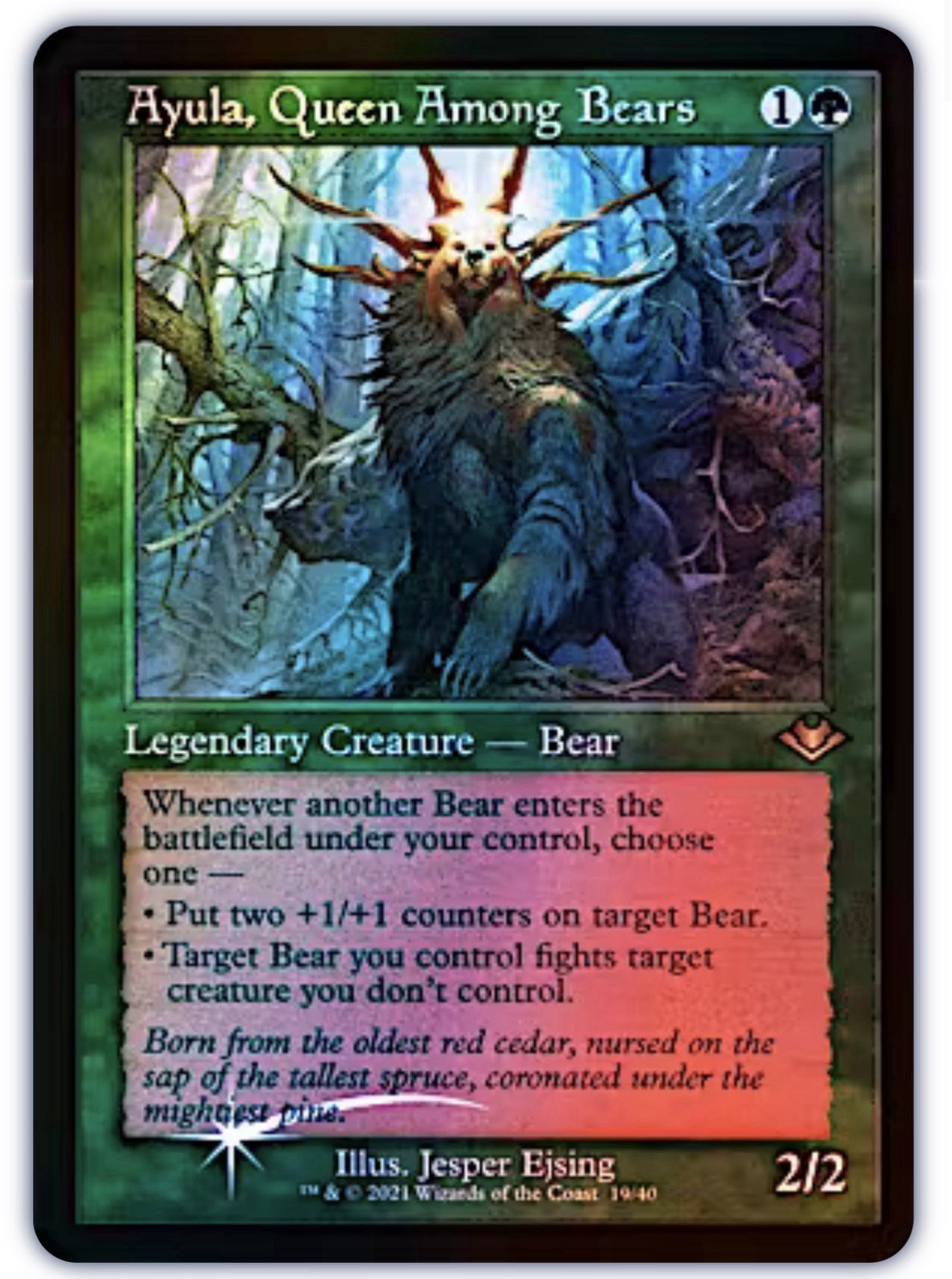 Ayula, Queen Among Bears (Retro Frame) Modern Horizons Foil- LP/SP