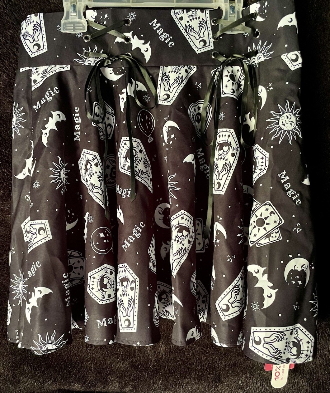 Romwe Pleated Mini Witchy Skirt NWT Size L