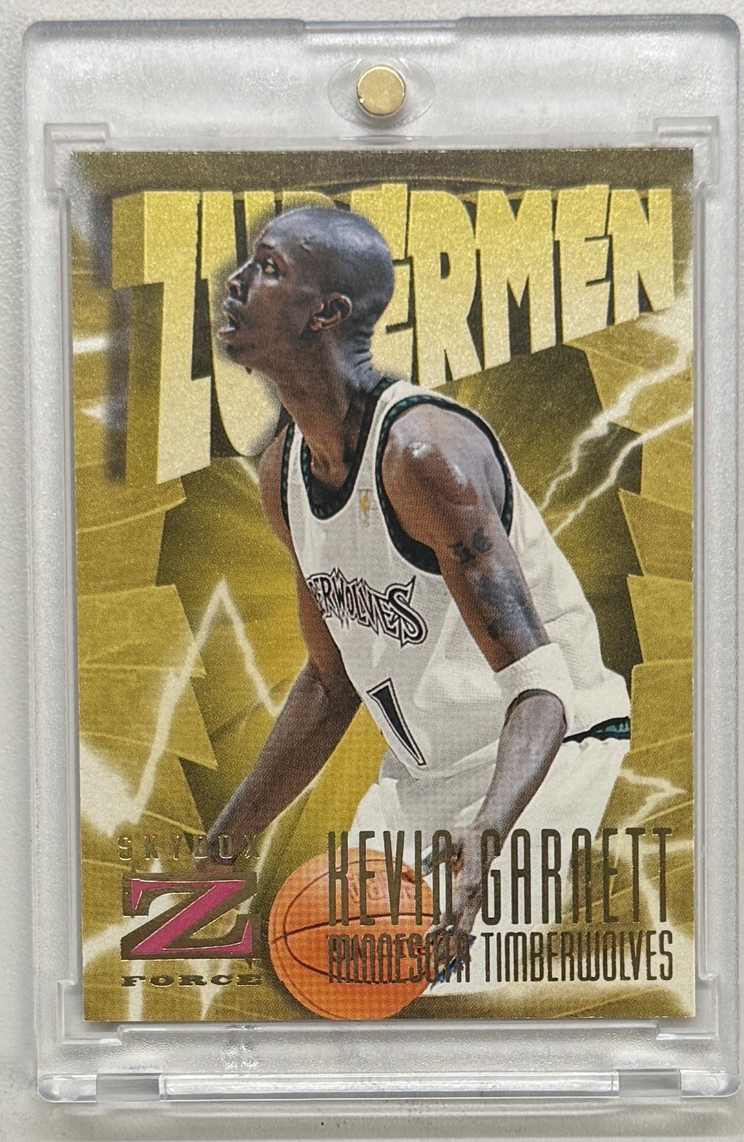 1997 KEVIN GARNETT RARE Z FORCE GOLD LIGHTNING INVESTMENT CARD