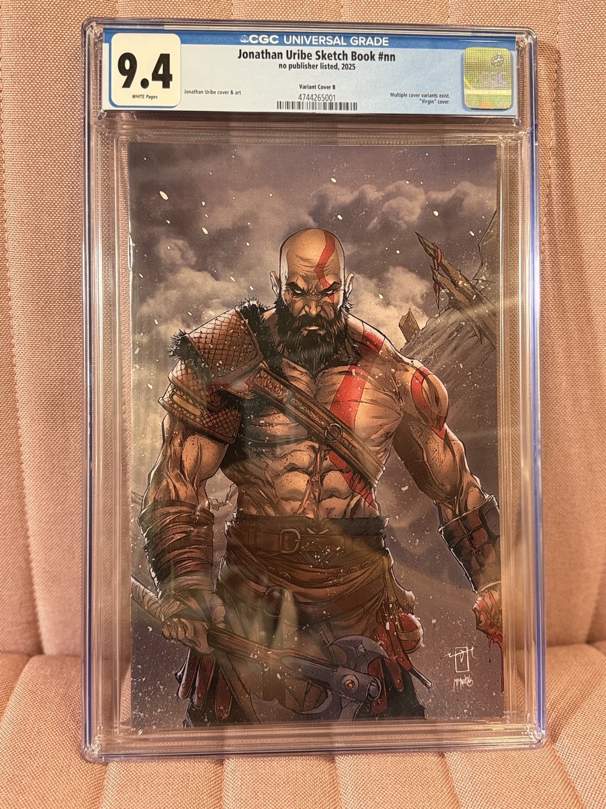 KRATOS FIRE AND ICE THE ART OF JONATHAN URIBE MEGACON FOIL LMTD TO 30 CGC 9.4