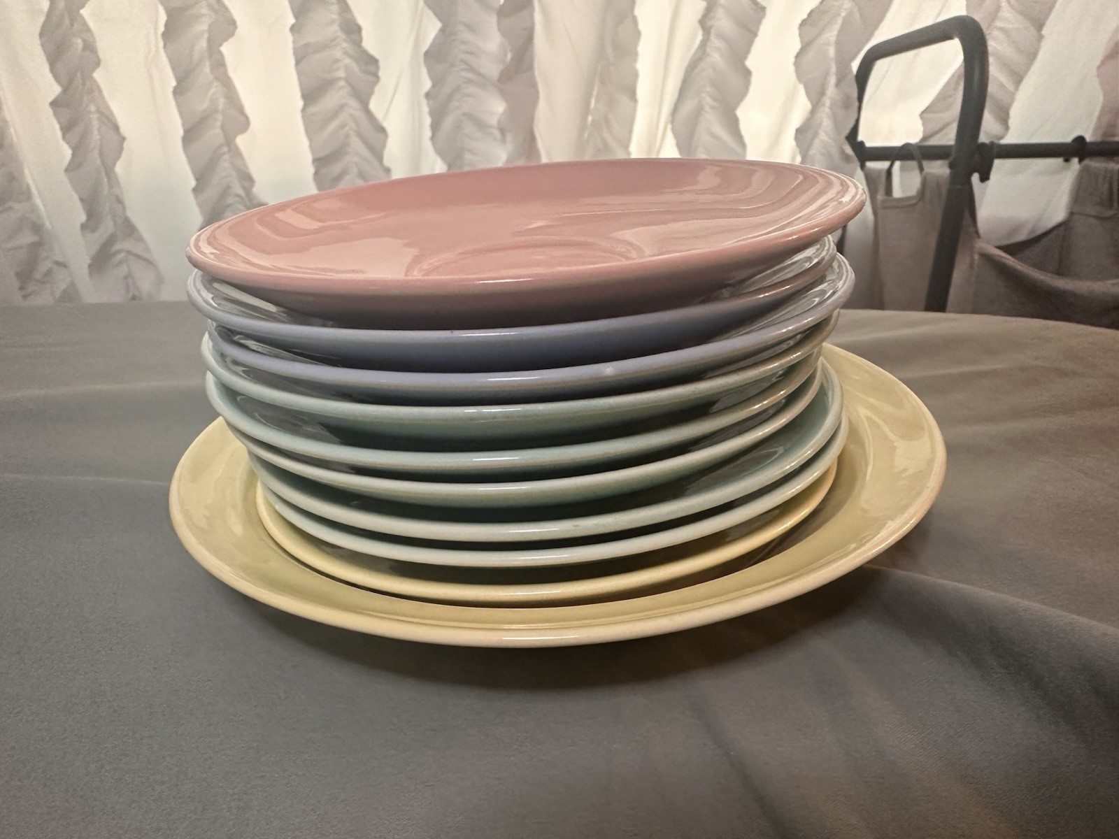Fiesta Vintage Lu-Ray Pastels Dinnerware Lot Pink Blue Green Yellow Plates Bowls