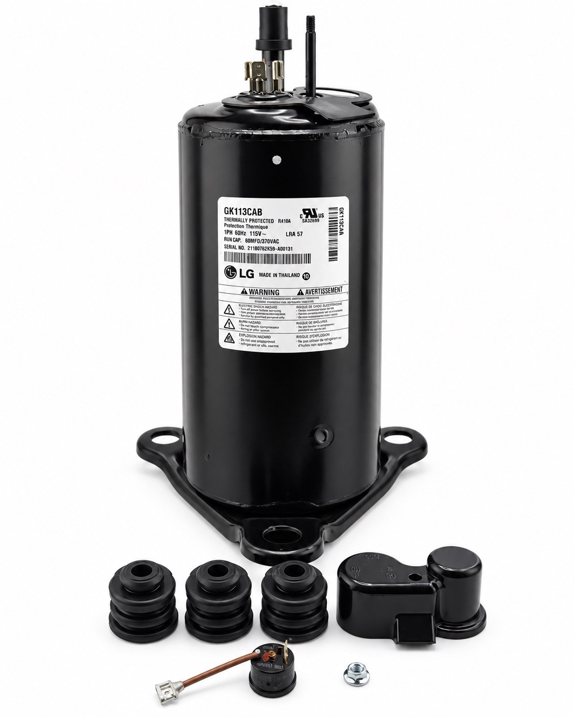 LG GK113CAB Rotary Compressor 12000 BTU 115V R410A