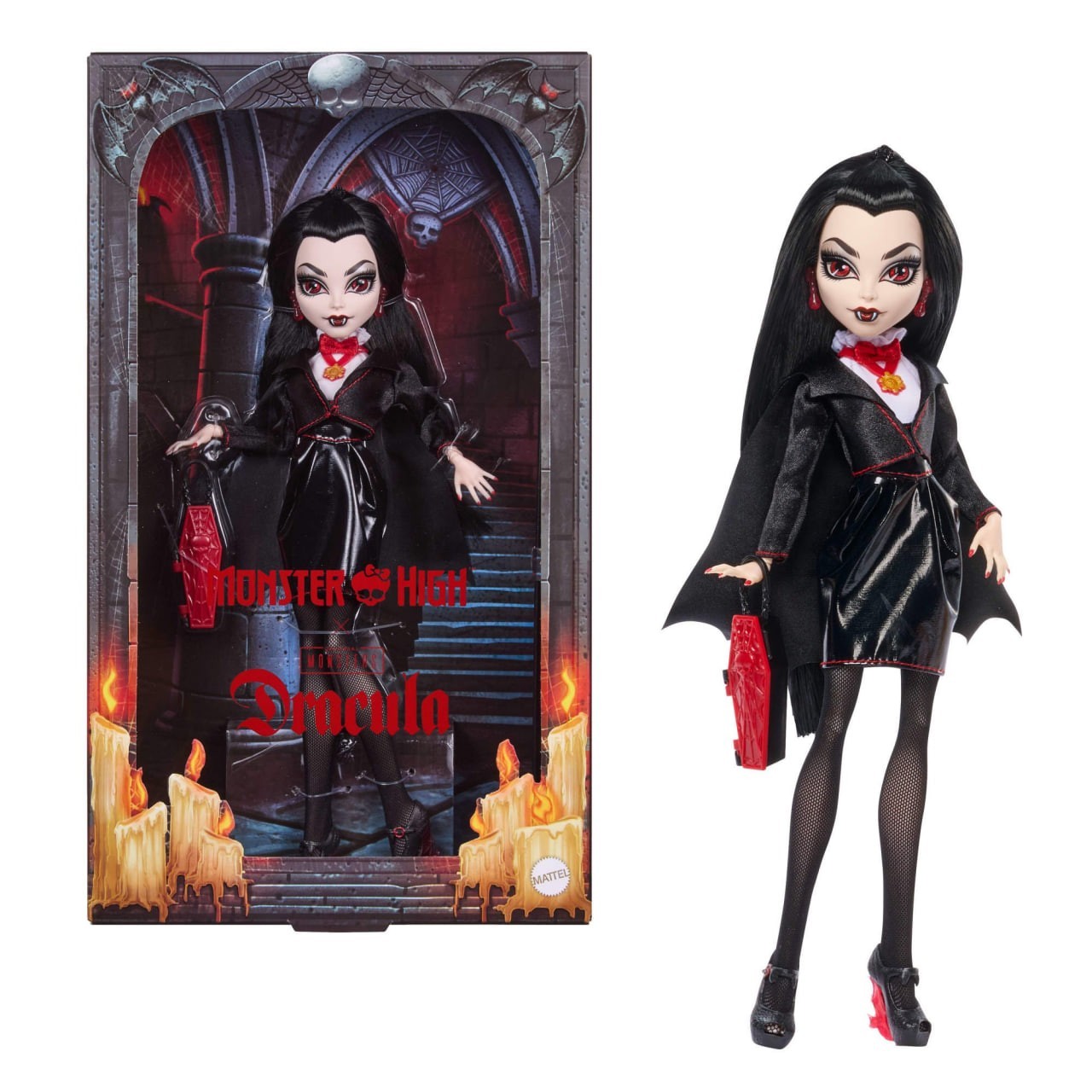 Monster High x Universal Monsters Dracula Collector Doll Black Dress Purse Monster High x Universal Monsters Dracula Collector Doll Black Dress Purse