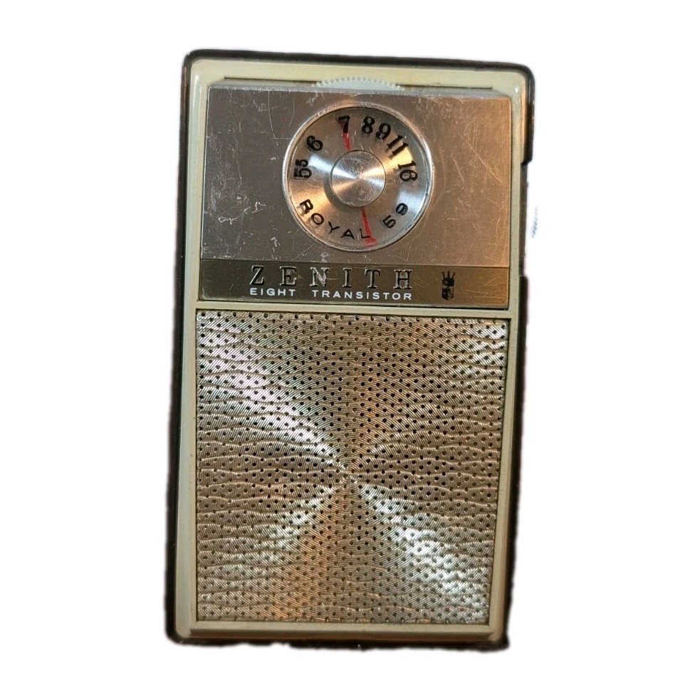 Zenith Royal 59 Eight Transistor Radio Vintage Audio Electronics Gold Zenith Royal 59 Eight Transistor Radio Vintage Audio Electronics Gold