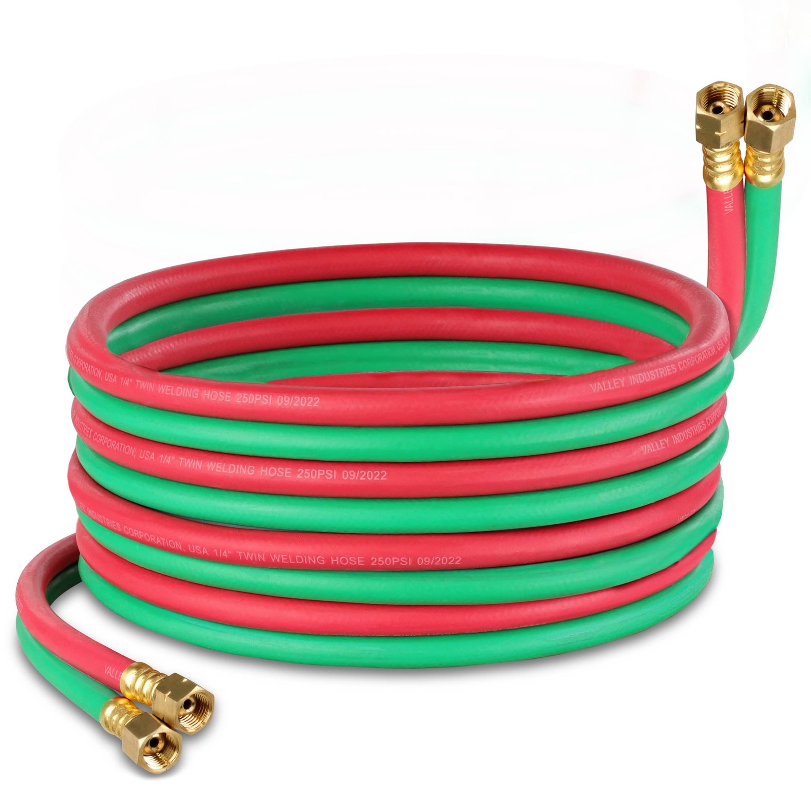 ABN Oxy Acetylene Torch Hose 25 Foot x 1/4 Inch B Fitting for Welding