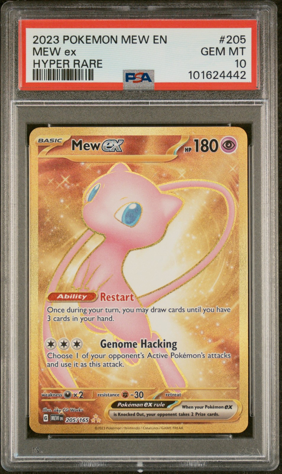 2023 POKEMON MEW EN-151 HYPER RARE #205 MEW EX PSA 10 2023 POKEMON MEW EN-151 HYPER RARE #205 MEW EX PSA 10