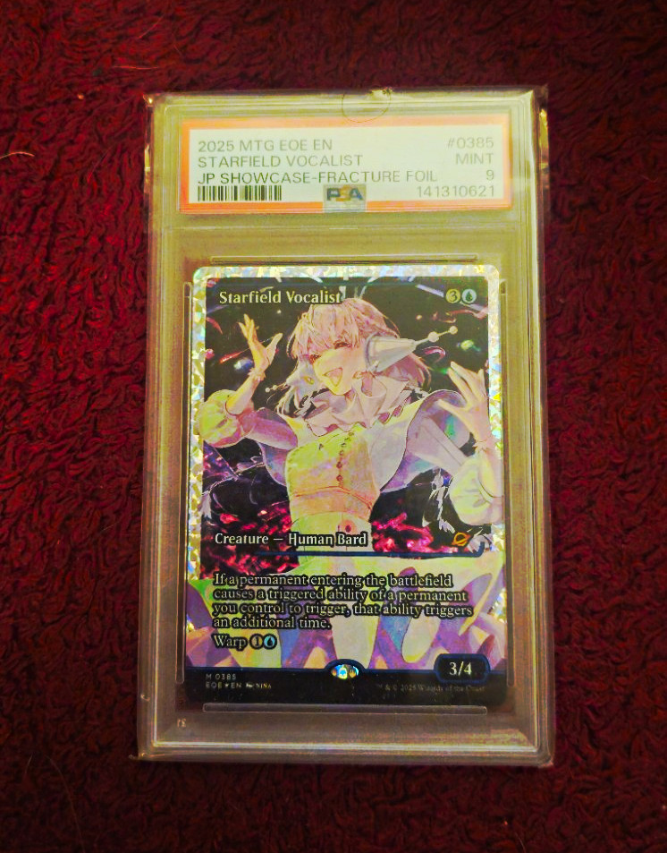 PSA 9 Starfield Vocalist #385 Edge of Eternities Showcase Foil