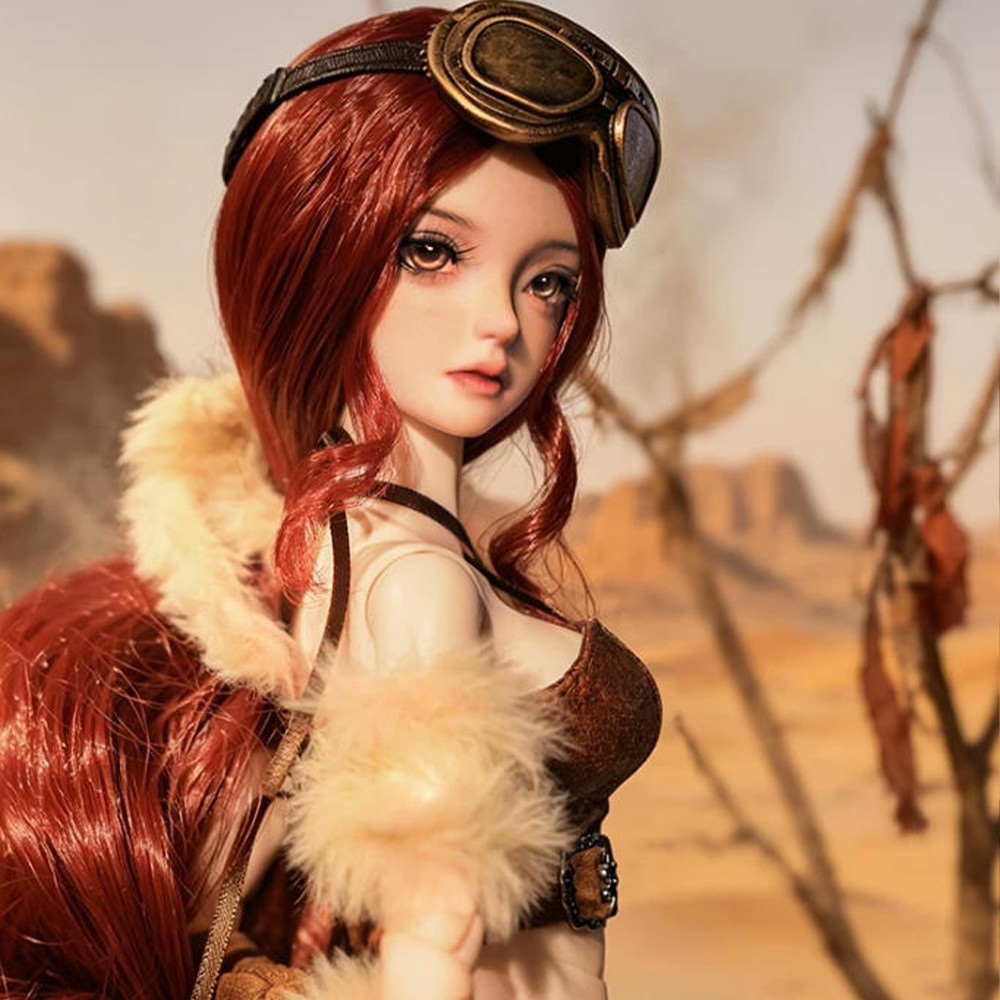 1/4 BJD Doll Face Makeup Nude Wasteland Desert Steampunk Girl Toy Birthday Gift