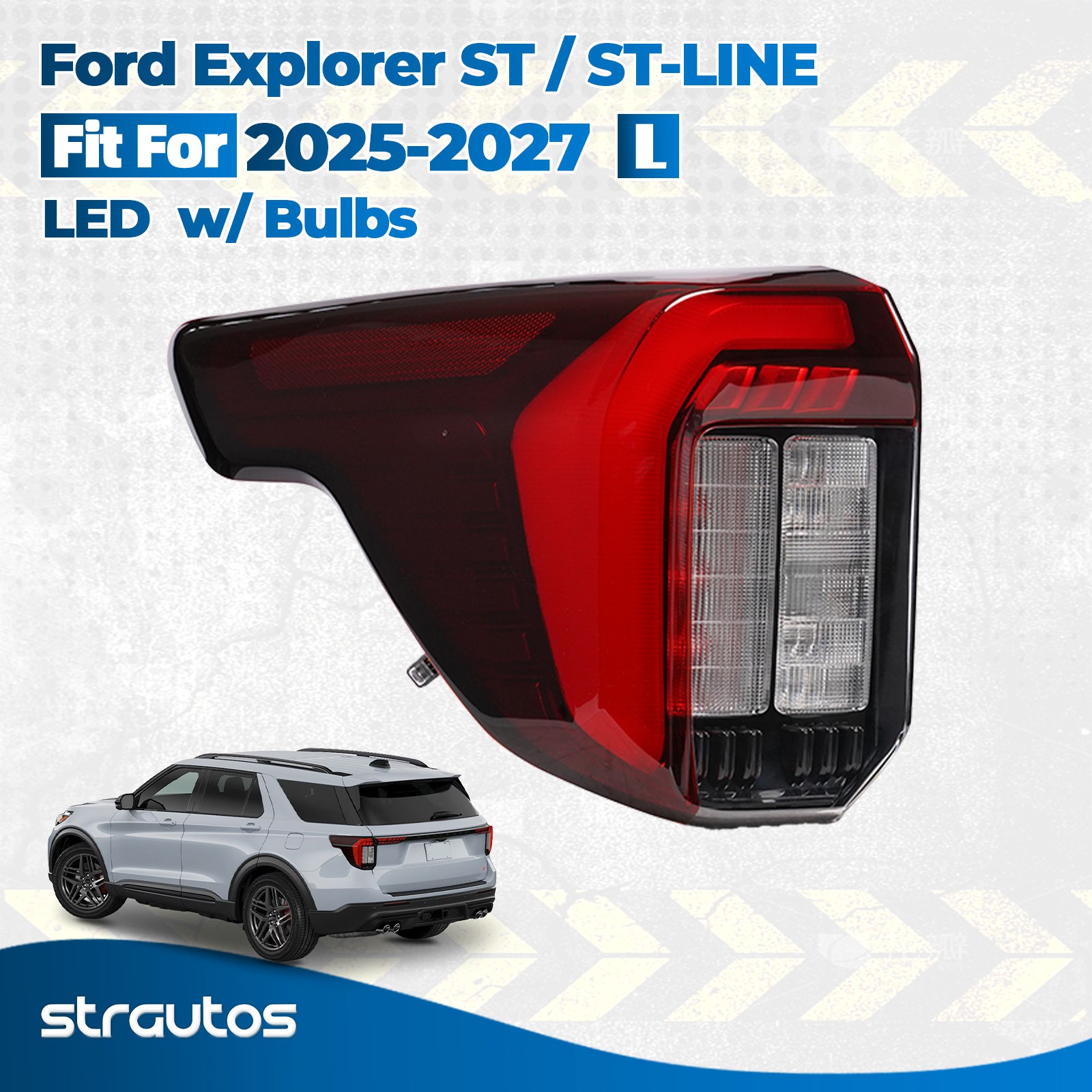 For 2025-2027 Ford Explorer LED Tail Light Left Driver Side w/ Bulbs RB5Z13405B For 2025-2027 Ford Explorer LED Tail Light Left Driver Side w/ Bulbs RB5Z13405B