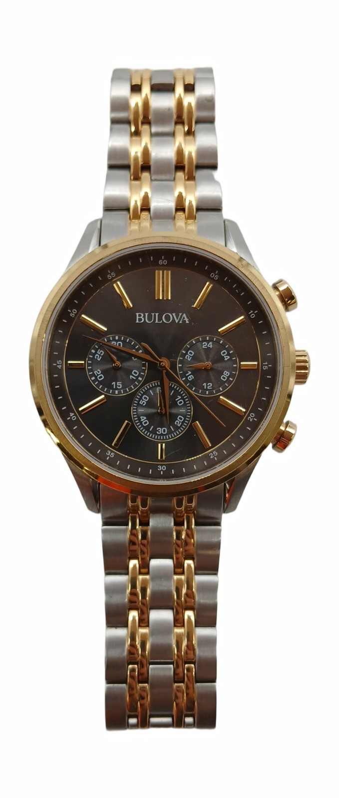 Bulova 98A215 Quartz Chronograph 42mm Two Tone Stainless Steel Watch