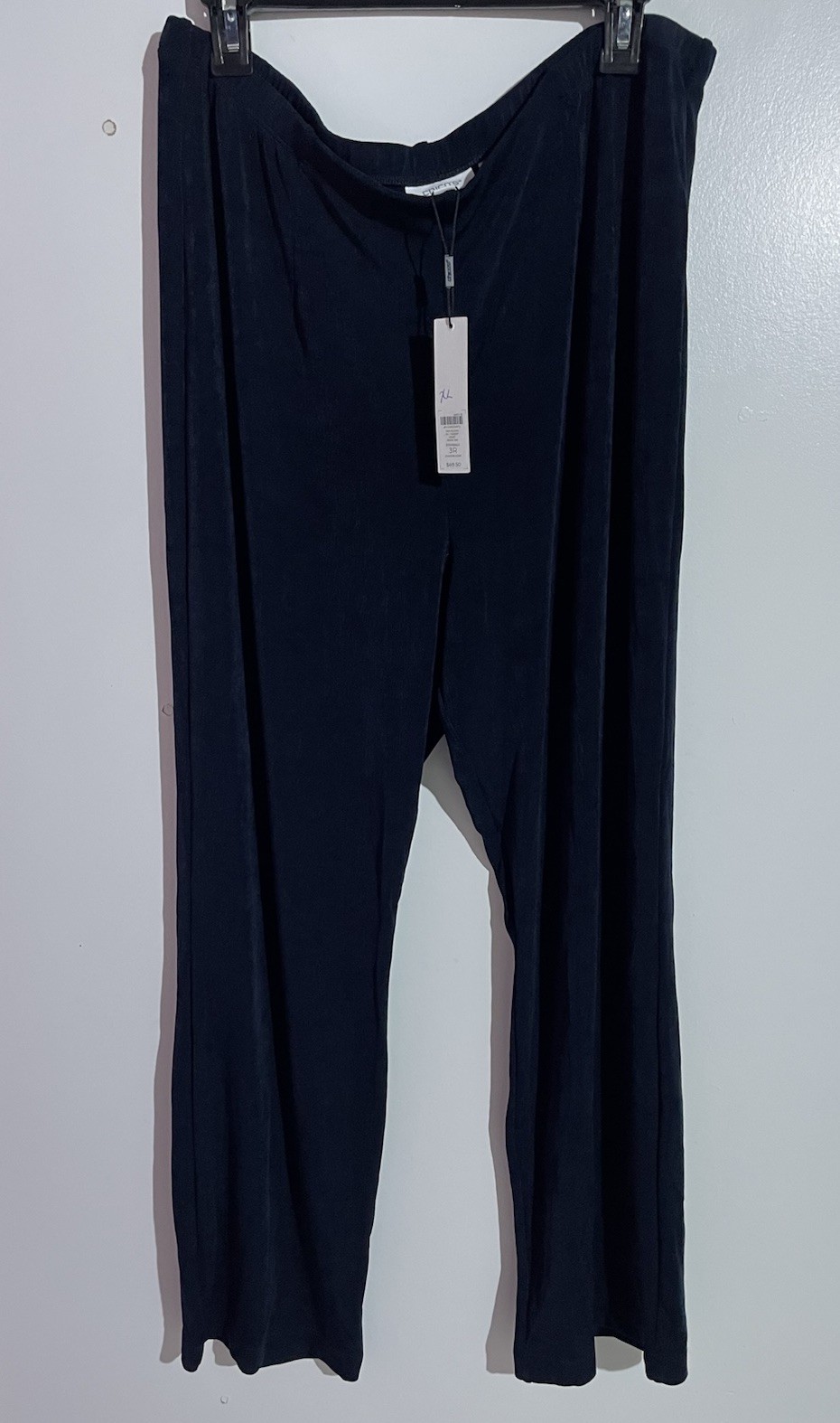 Chicos Travelers Pants Womens 3 XL Blue No Tummy Office Minimalist Quite Luxury