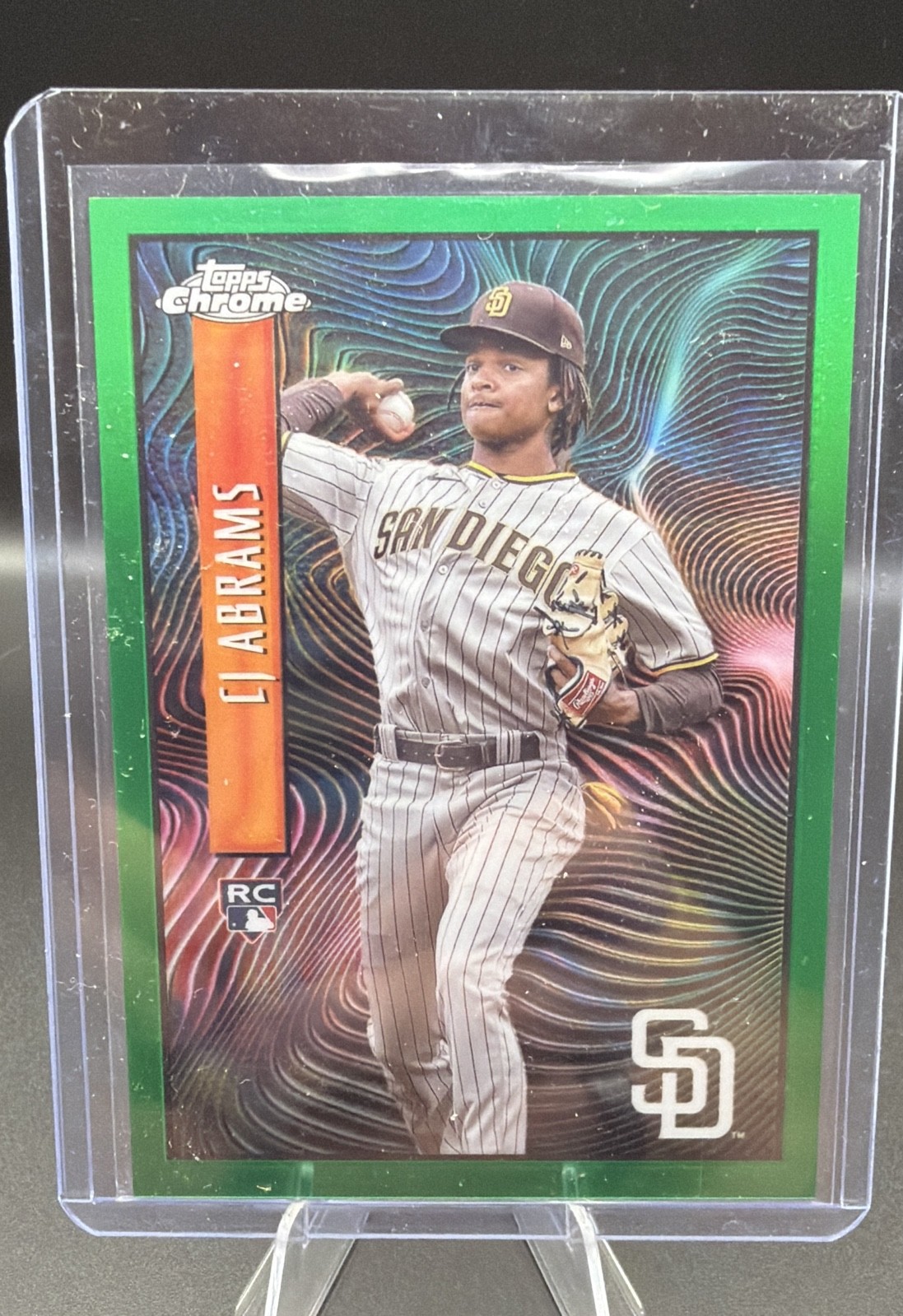 2022 Topps Chrome Sonic - Exposé C.J. Abrams #EX-5 Green /99 (RC) 2022 Topps Chrome Sonic - Exposé C.J. Abrams #EX-5 Green /99 (RC)