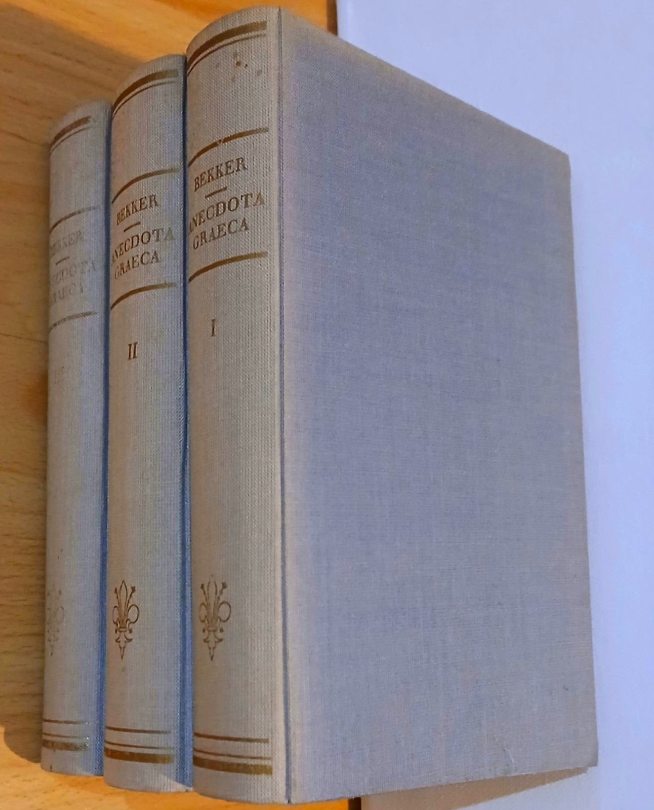 Immanuel Bekker: Anecdota Graeca 3 Bde. Nachdruck Akademische Druck 1965