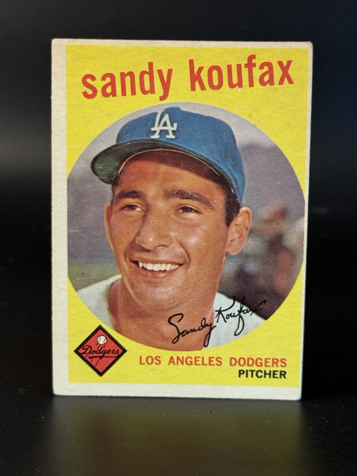 1959 Topps  #163 Sandy Koufax VG No Creases, Wear On Front As Seen