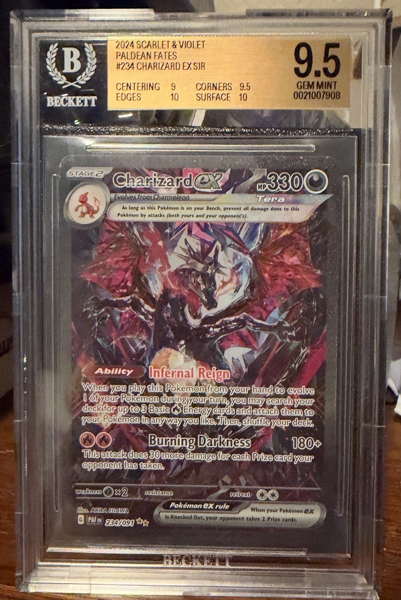Charizard ex 234/091 Paldean Fates BGS 9.5 Gem Mint Holo Pokemon 2024 Charizard ex 234/091 Paldean Fates BGS 9.5 Gem Mint Holo Pokemon 2024