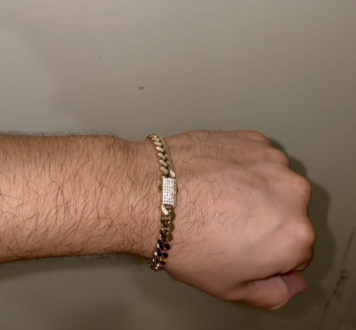 10k Solid Gold Monaco Cuban Bracelet 8mm 8” Inch Cz Diamonds Figaro Rope Rolex