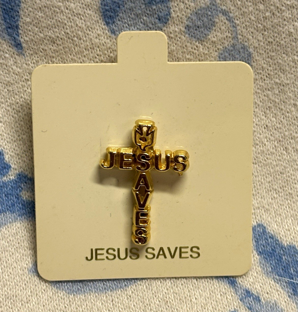 Jesus Saves Cross Religious Pinback Lapel Pin Button Jesus Saves Cross Religious Pinback Lapel Pin Button