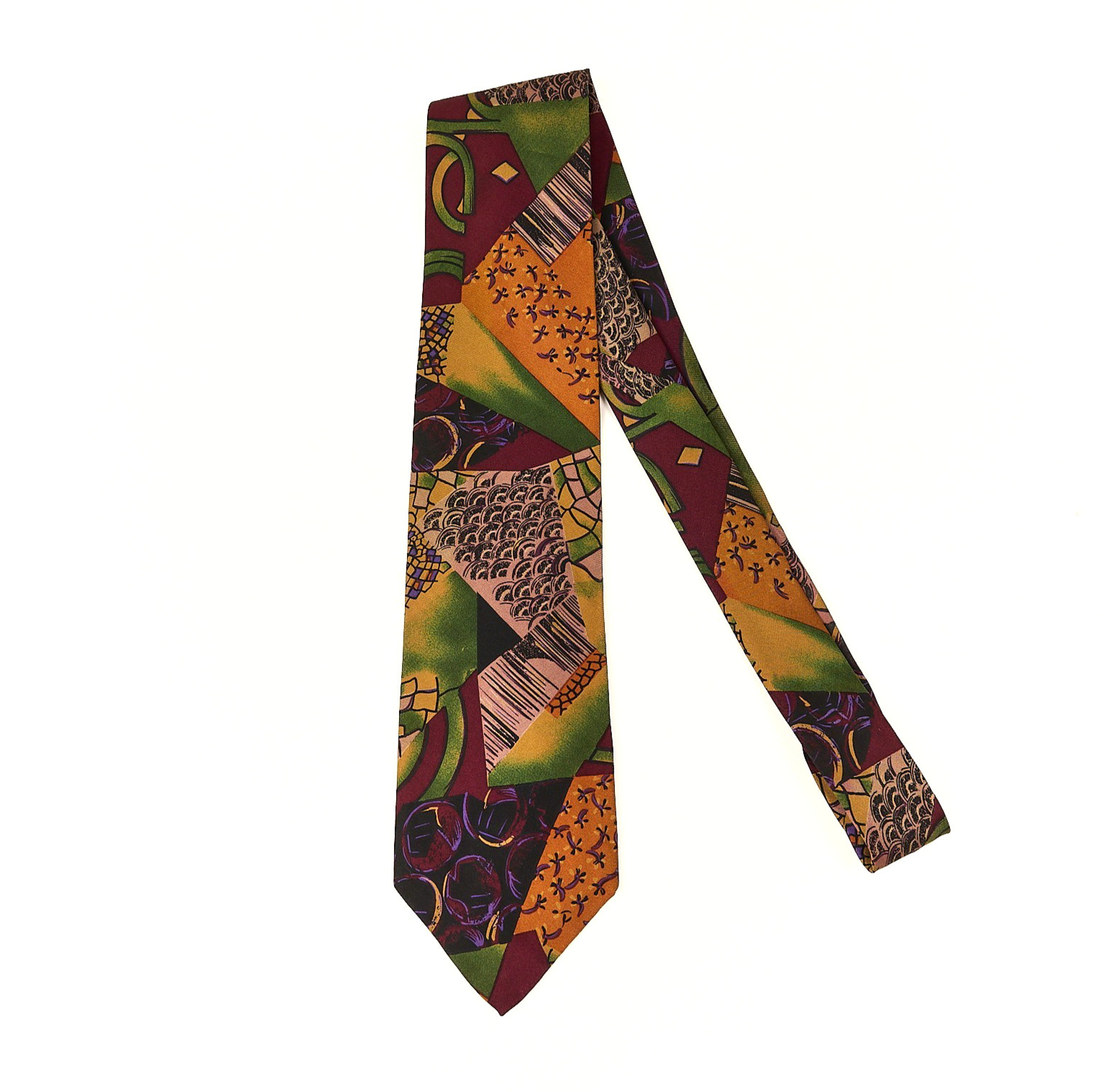 Vintage Robert Talbott Silk Tie Abstract Made in USA 3.5\