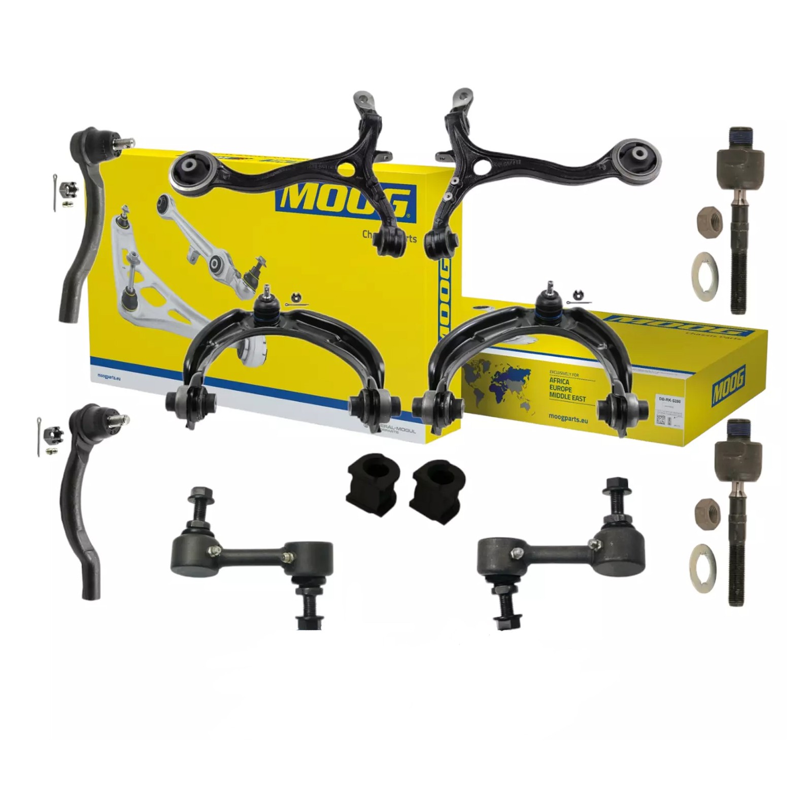 MOOG Complete Front End Suspension Kit Upper Lower 12 PCS For Honda ACCORD 08-12