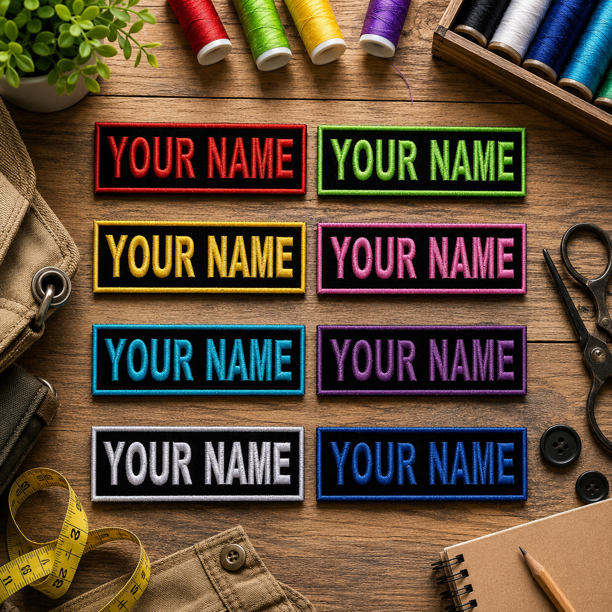 Custom Your Name Personalized Tag Embroidered Iron-on Patch DIY Applique Biker