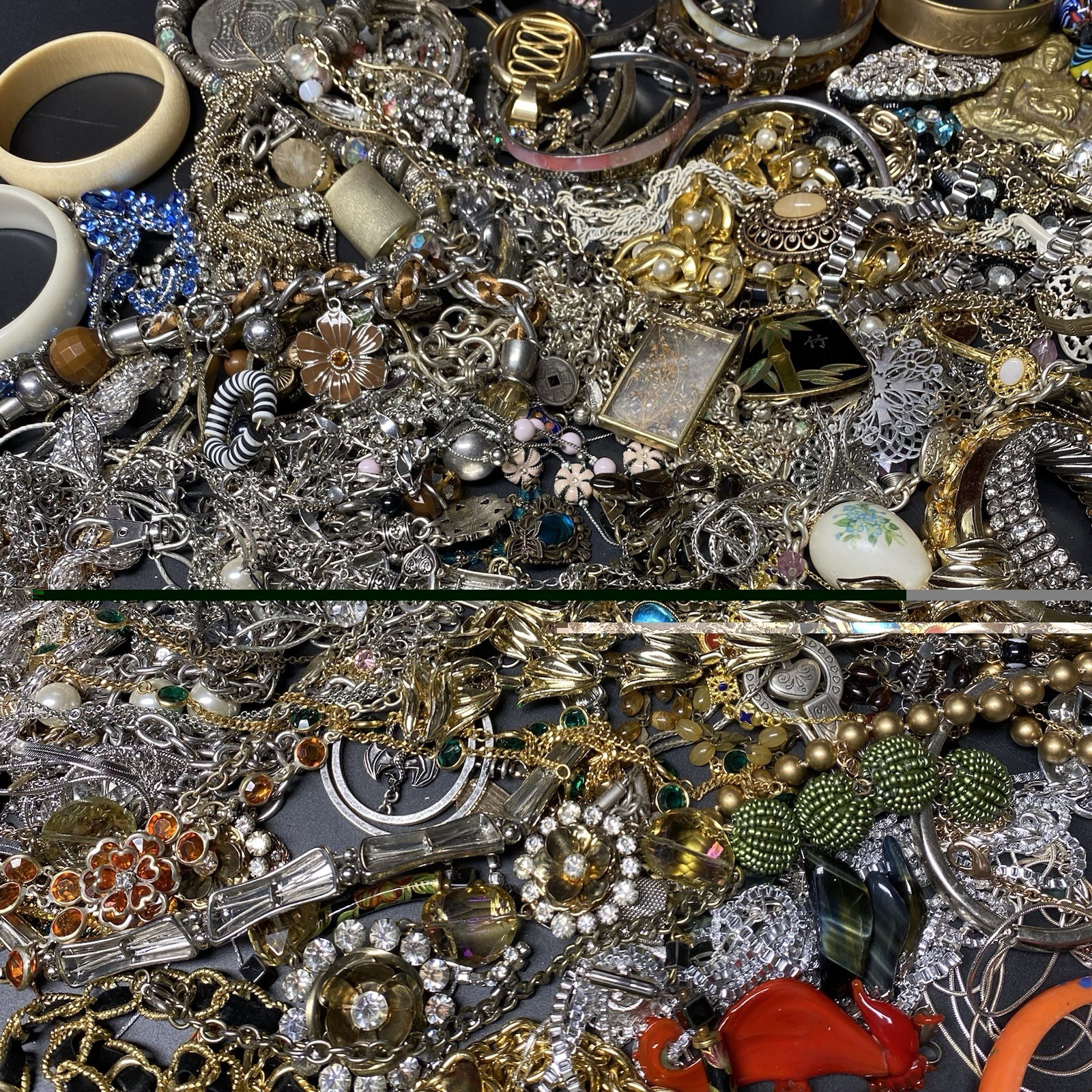 7+ Pounds Vintage to Now Wear Craft Repair Junk Drawer Upcycle Jewelry Lot A