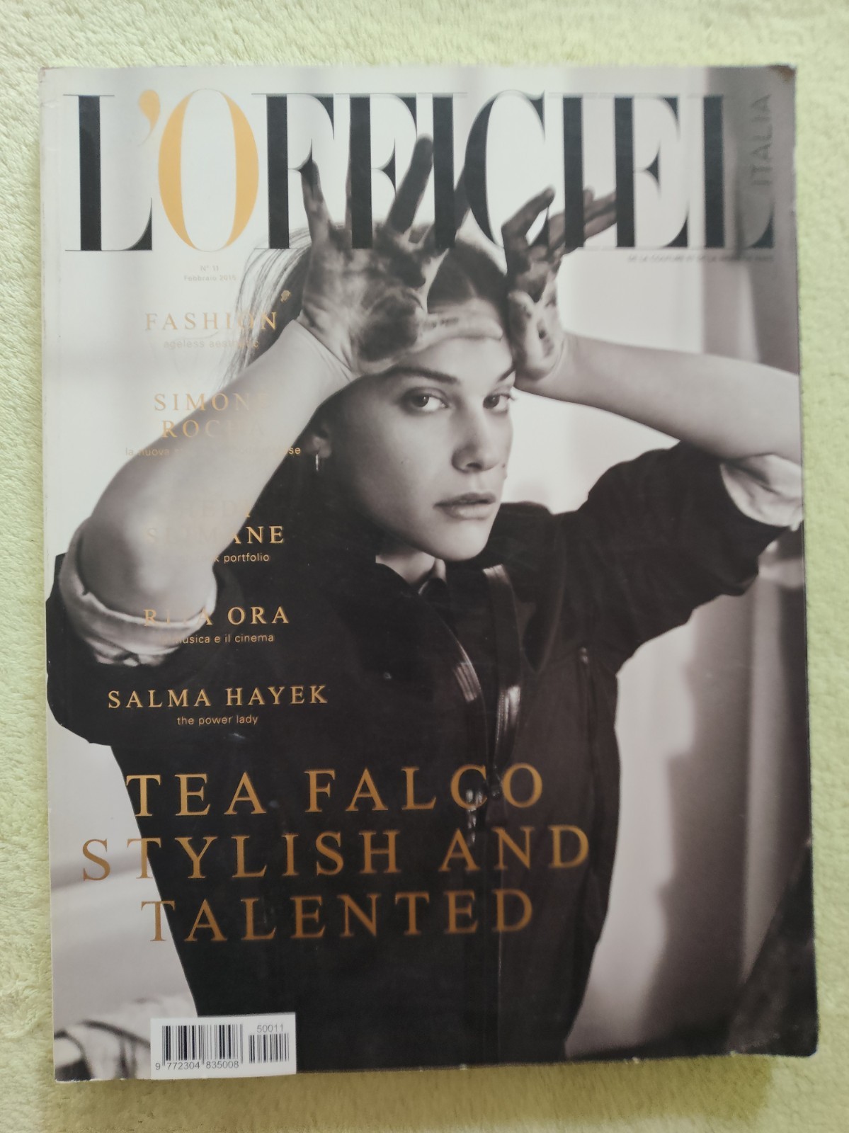 L\'Officiel Italia Feb.2015 Cover Tea Falco, Salma Hayek,Rita Ora