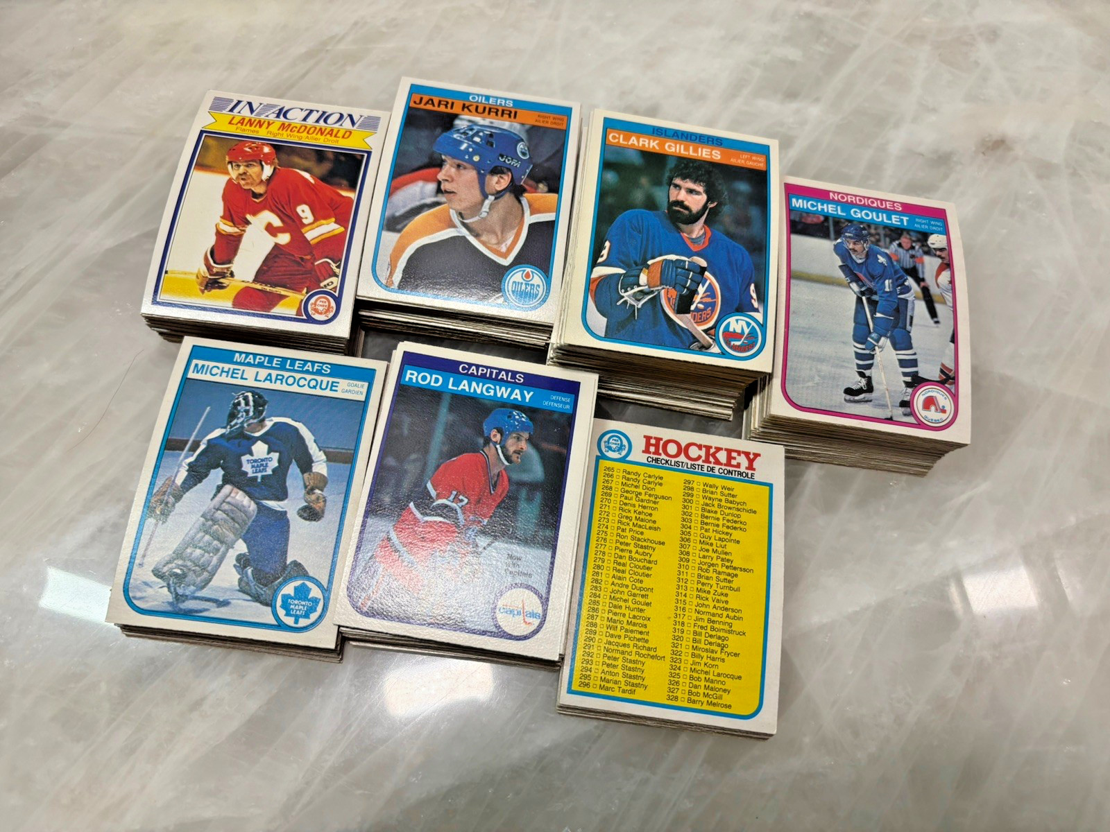 vintage 1982-83 O-Pee-Chee hockey near complete set 336/396 SEE PHOTOS EX