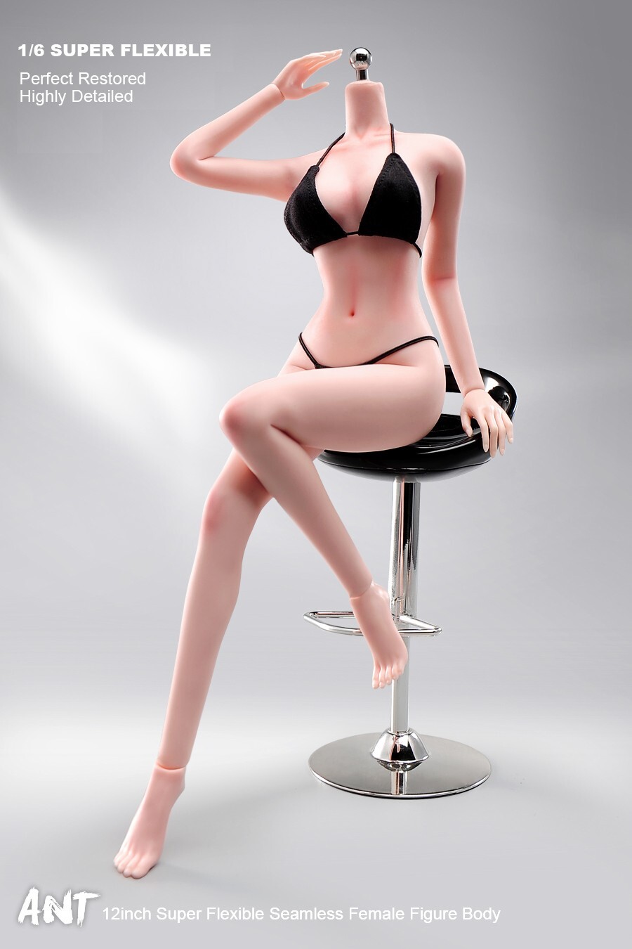 US STOCK ANT T302B 1/12 Super Flexible Seamless Pale Figure Makeup Body Toys
