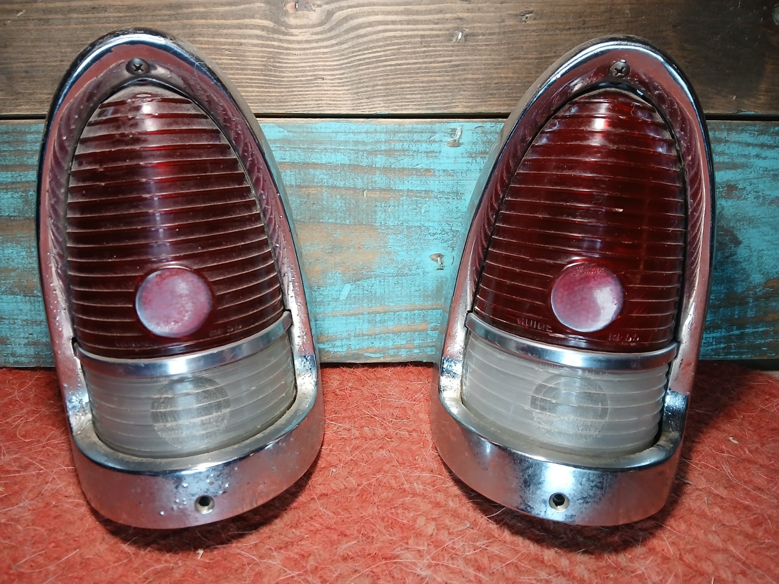 Original 1955 OEM Chevrolet Bellaire Tail Lights Authentic Tristar