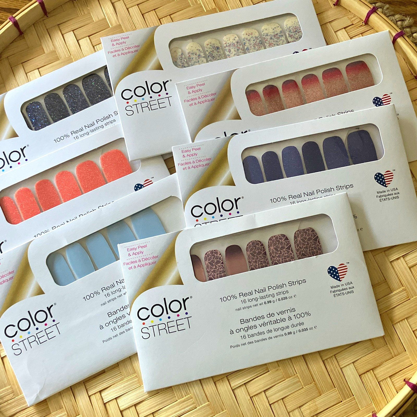 7- Color Street Nail Polish Strips Glitter Multicolor Mixed Lot Assorted BUL300 7- Color Street Nail Polish Strips Glitter Multicolor Mixed Lot Assorted BUL300