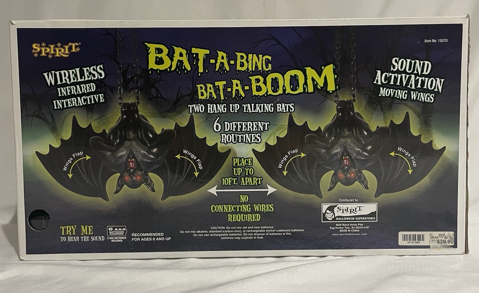 Working Spirit Halloween Bat A Bing Bat A Boom Talking Bats Tells Jokes Working Spirit Halloween Bat A Bing Bat A Boom Talking Bats Tells Jokes