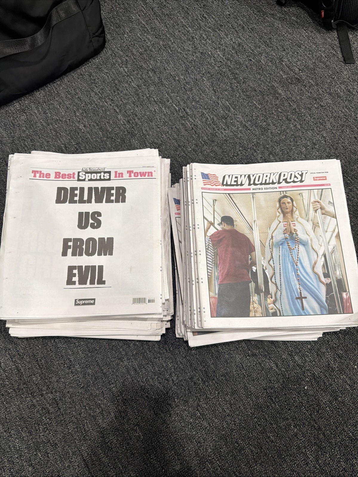 SUPREME New York Post Metro Edition Aug 17 2026 Newspaper “Deliver Us From Evil” SUPREME New York Post Metro Edition Aug 17 2026 Newspaper “Deliver Us From Evil”