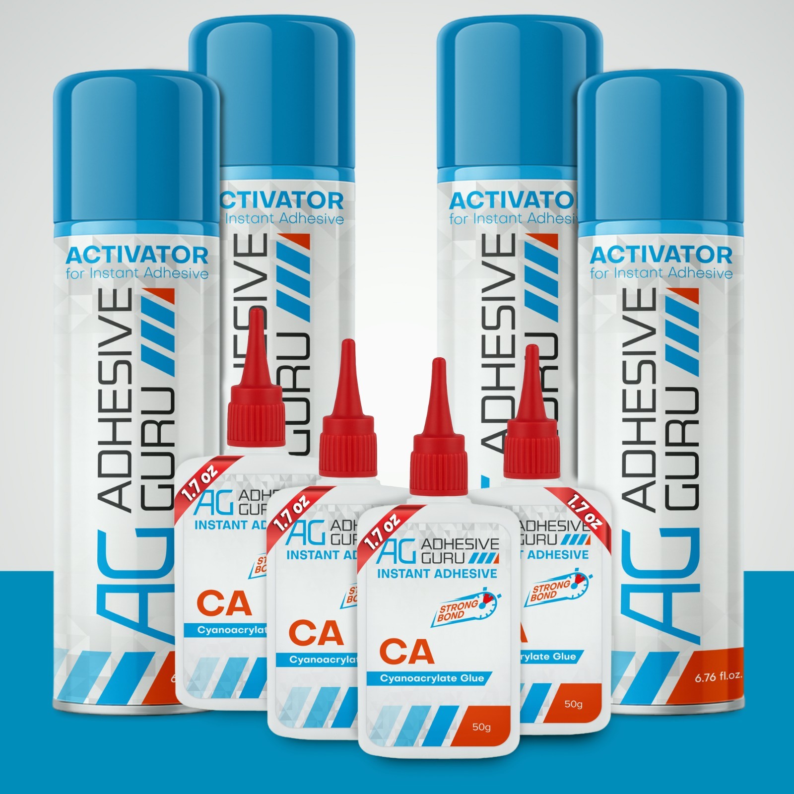 Fast Instant CA Glue with Activator,1.7 oz Super Glue for Woodworking DIY Repair