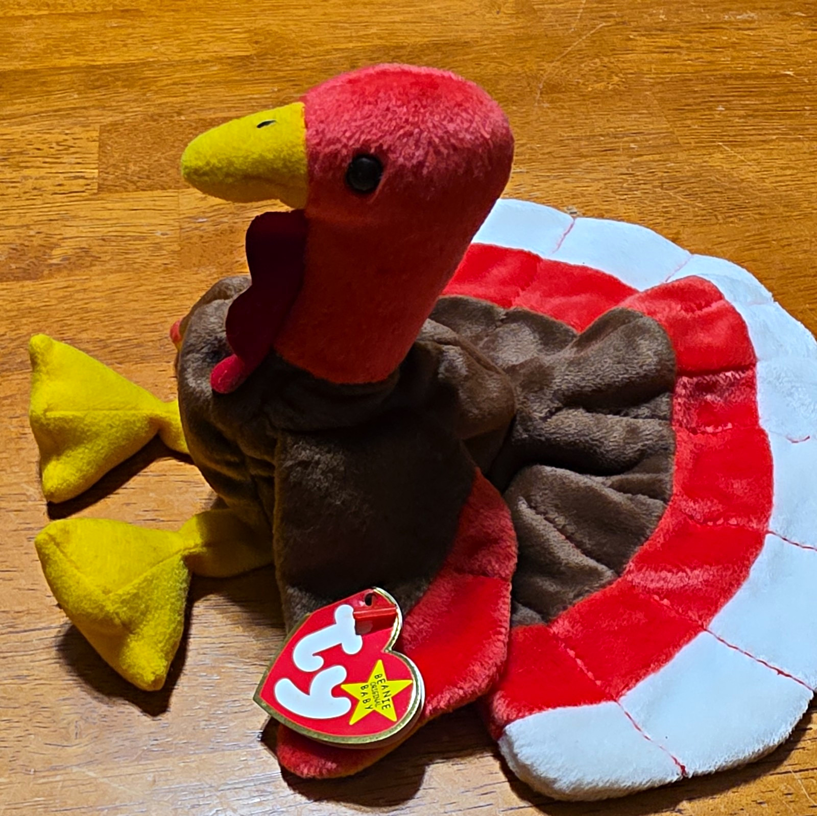 Ty Beanie Babies Gobbles Turkey Plush Retired Original 1996 with Tag