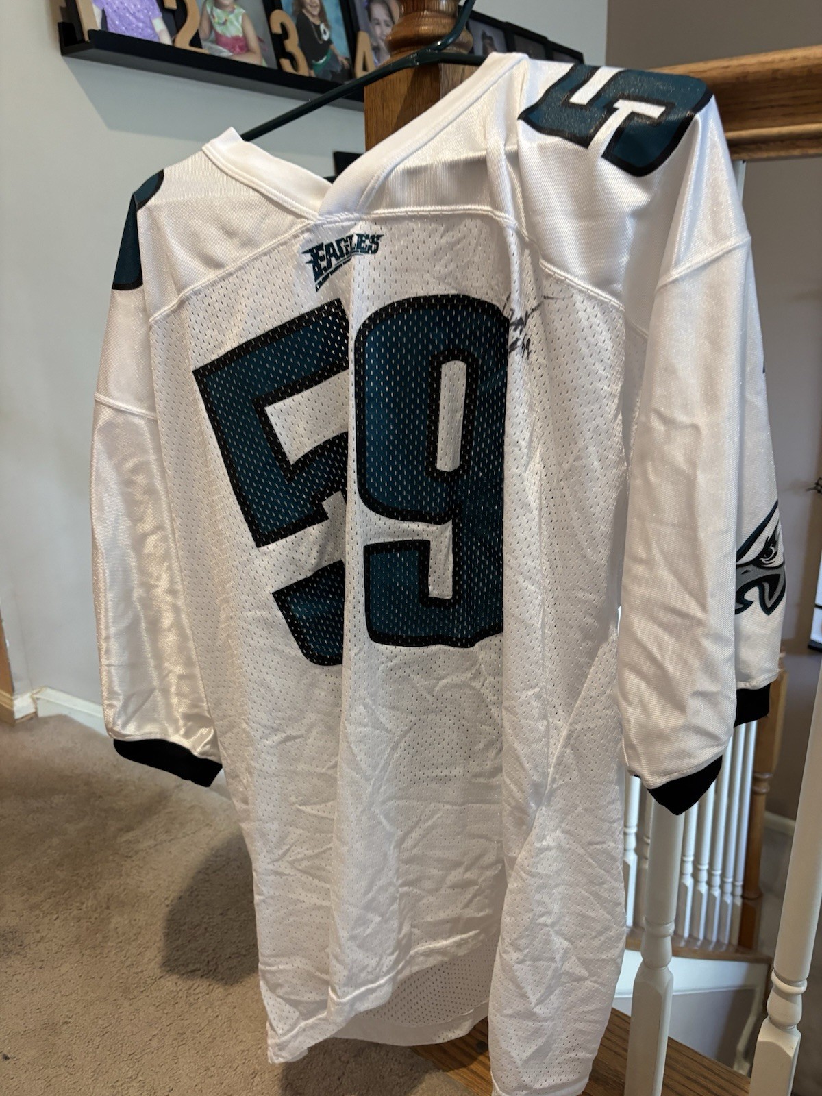 Starter Philadelphia Eagles NFL Jersey Mike Mamula VTG 1995 Football Jersey SIGN