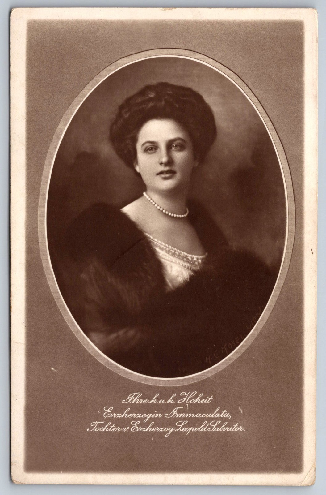 Archduchess Immaculata of Austria, daughtr of Archduke Leopold Salvator Postcard