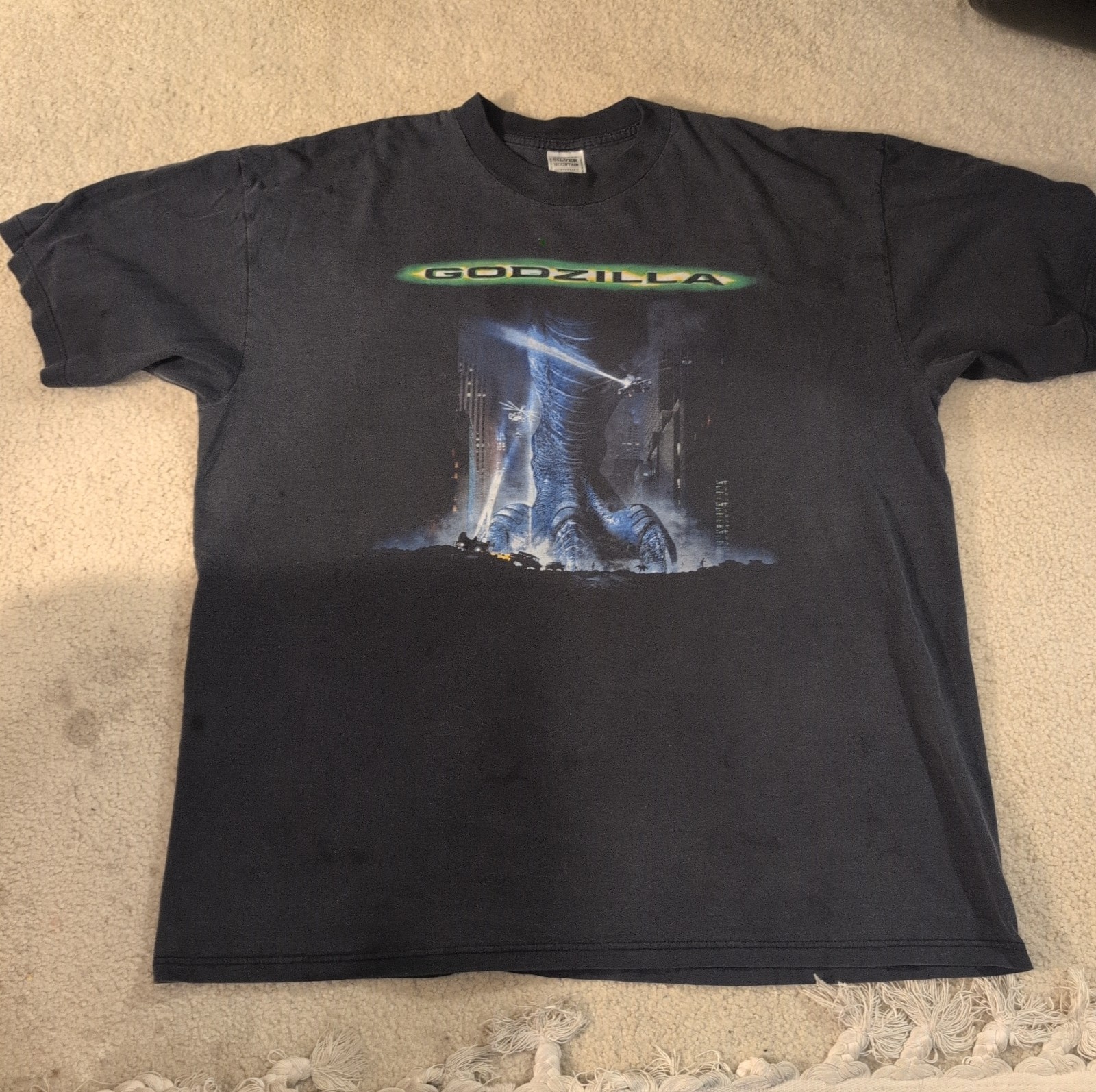 Y2K Godzilla Taco Bell Movie Promo Vintage T-shirt Men\'s 2XL 1998 Guess Who Y2K Godzilla Taco Bell Movie Promo Vintage T-shirt Men\'s 2XL 1998 Guess Who