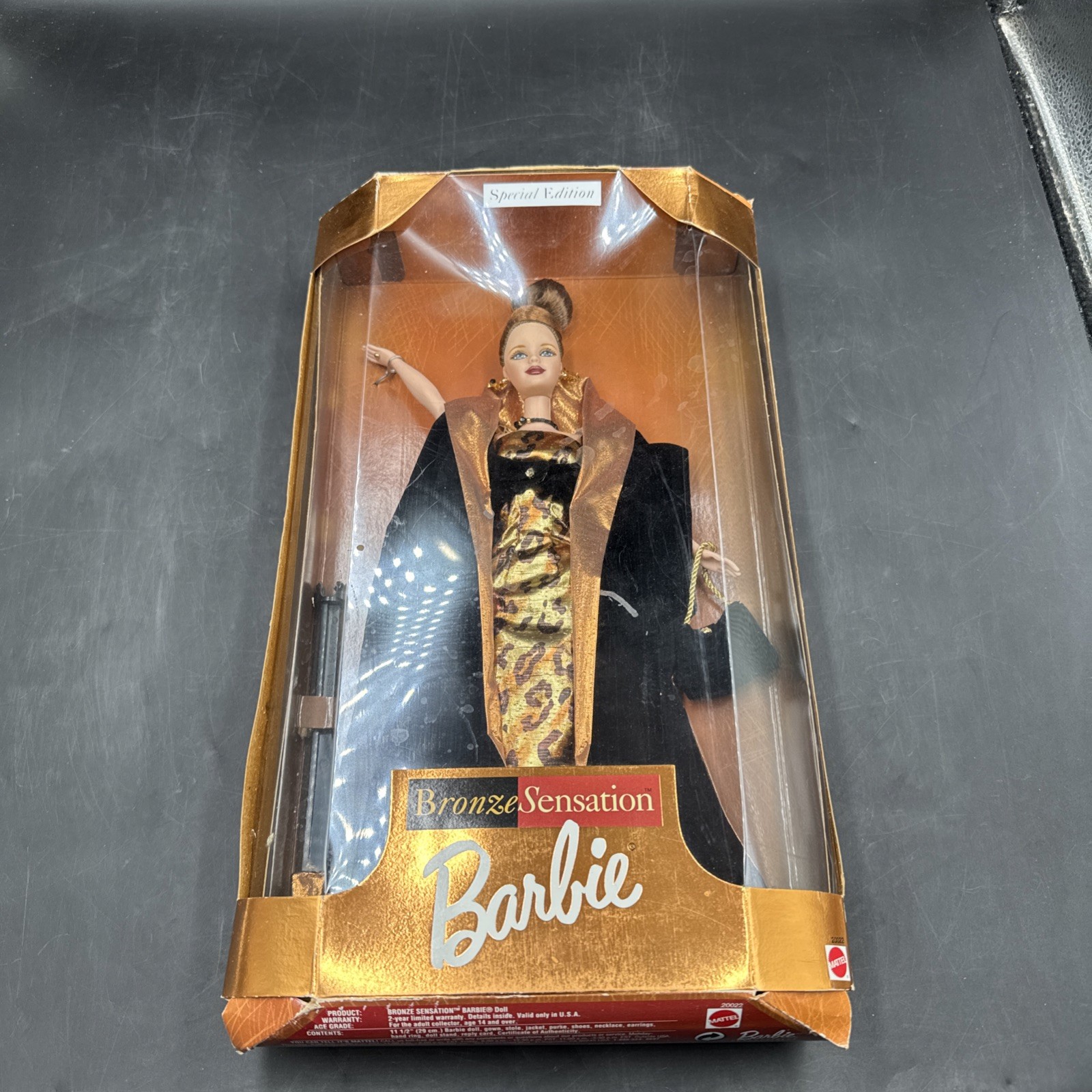 Bronze Sensation BARBIE Doll Special Edition Red Hair #20022 Mattel 1998 DMG BOX